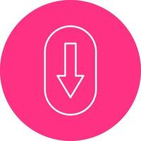 Scroll Down Line Multicircle Icon vector