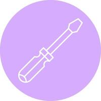 Screwdriver Line Multicircle Icon vector