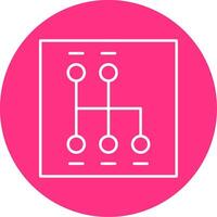 Shift Line Multicircle Icon vector