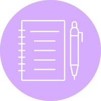Notebook Line Multicircle Icon vector