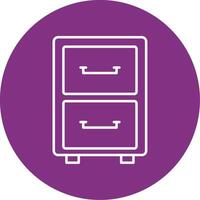 Filling Cabinet Line Multicircle Icon vector