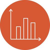 Prediction Line Multicircle Icon vector