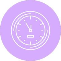 Wall Clock Line Multicircle Icon vector