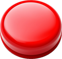 AI generated red push button png