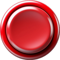 AI generated red push button png