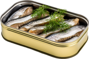 ai généré pouvez de sardines png