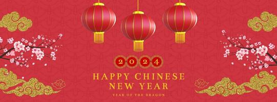 social media banner greeting for chinese new year template