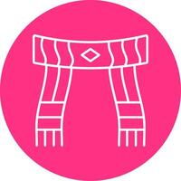 Scarf Line Multicircle Icon vector