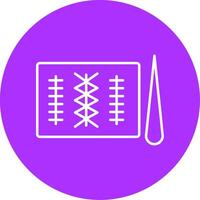 Stitches Line Multicircle Icon vector