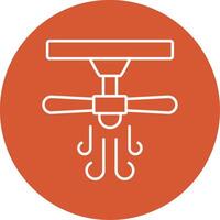 Ceiling Fan Line Multicircle Icon vector