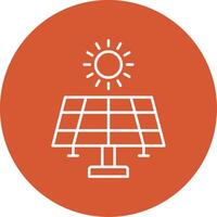solar energía línea multicírculo icono vector