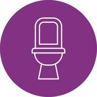 Toilet Line Multicircle Icon vector