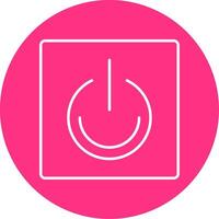 Turn On Line Multicircle Icon vector