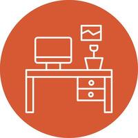 Workplace Line Multicircle Icon vector