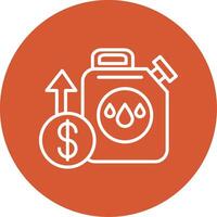Oil Price Line Multicircle Icon vector