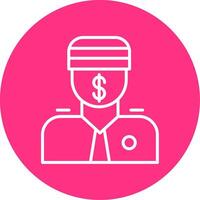 Bribe Line Multicircle Icon vector