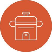 Rice Cooker Line Multicircle Icon vector