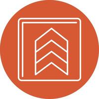 Up Chevron Line Multicircle Icon vector