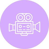 Movie Camera Line Multicircle Icon vector