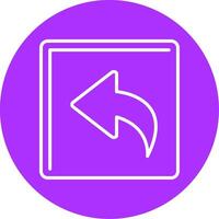 Curved Left Line Multicircle Icon vector