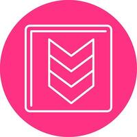 Down Chevron Line Multicircle Icon vector
