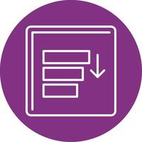 Sort Line Multicircle Icon vector