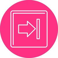 Right Arrow Line Multicircle Icon vector