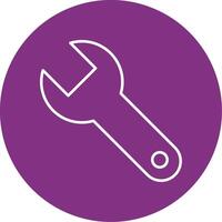 Wrench Line Multicircle Icon vector