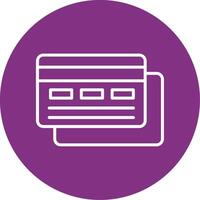 Credit Card Line Multicircle Icon vector