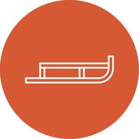 Sled Line Multicircle Icon vector
