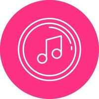 Music Note Line Multicircle Icon vector