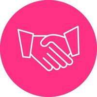 Hand Shaking Line Multicircle Icon vector
