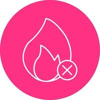 No Fire Line Multicircle Icon vector