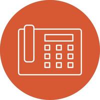 Landline Line Multicircle Icon vector