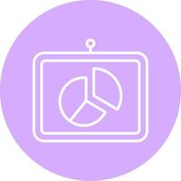 Pie Chart Line Multicircle Icon vector
