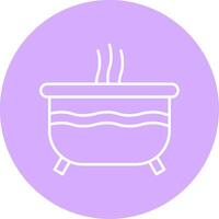 Hot Tub Line Multicircle Icon vector