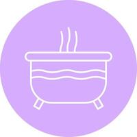 Hot Tub Line Multicircle Icon vector