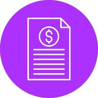 Invoice Line Multicircle Icon vector