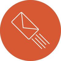 Express Mail Line Multicircle Icon vector