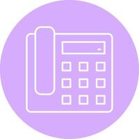 Telephone Line Multicircle Icon vector