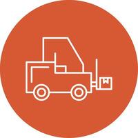 Forklift Line Multicircle Icon vector