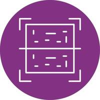 Qr Code Line Multicircle Icon vector