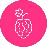 Raspberries Line Multicircle Icon vector