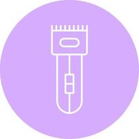 eléctrico maquinilla de afeitar línea multicírculo icono vector
