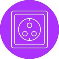 Wall Socket Line Multicircle Icon vector
