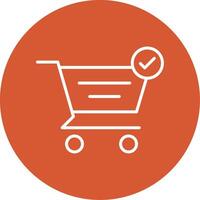 Checkout Line Multicircle Icon vector