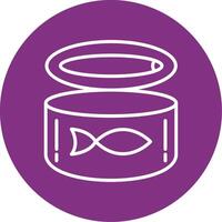 Canned Food Line Multicircle Icon vector