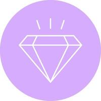 diamante línea multicírculo icono vector