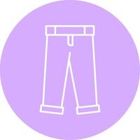 pantalones línea multicírculo icono vector