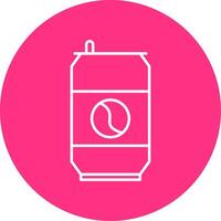 Soda Can Line Multicircle Icon vector